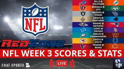 NFL week 3 scores list